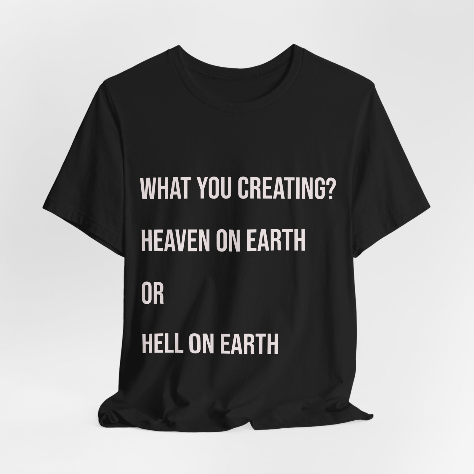 The Blueprint Tee – WHAT YOU CREATING? HEAVEN ON EARTH?